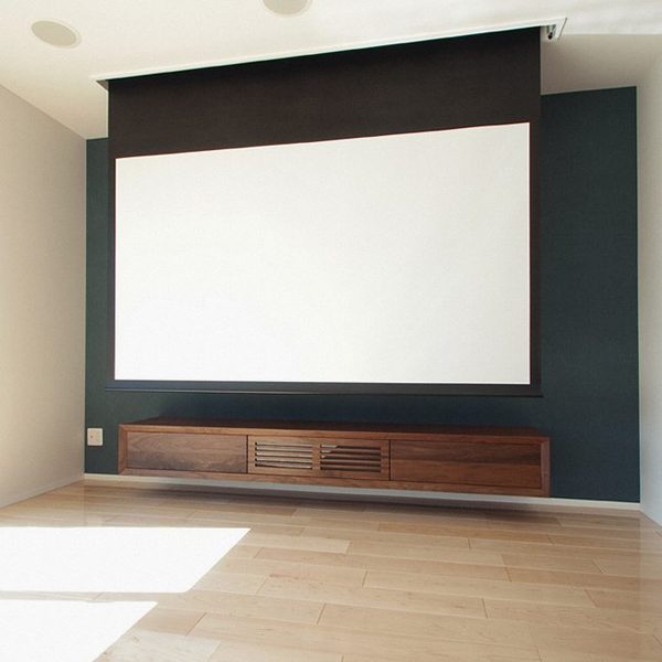 ウォールナットのフロートテレビボード
