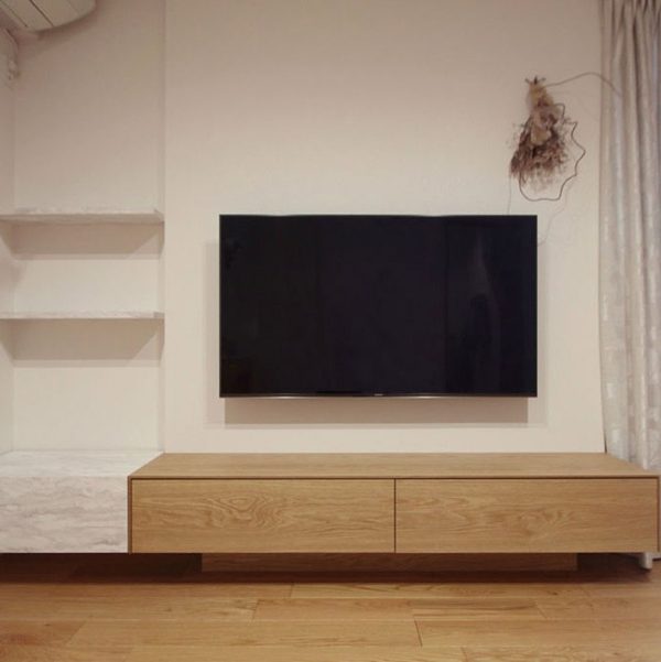 プリンター収納付きテレビボード